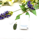 Moldavite Pendant with Silver Hook from Chlum Mines (Czech Republic)