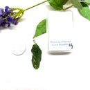 Moldavite Pendant with Silver Hook from Chlum Mines (Czech Republic)