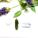 Moldavite Pendant with Silver Hook from Chlum Mines (Czech Republic)