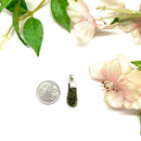 Moldavite Cap Pendant in Silver