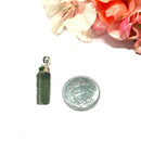 Moldavite Cap Pendant in Silver