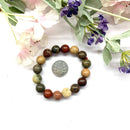 Mookaite Jasper Round Bead Bracelet