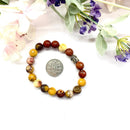 Mookaite Jasper Round Bead Bracelet