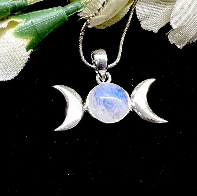 Shop Genuine Moonstone Pendant in Silver Online at Talk to Crystals