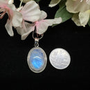 White Moonstone Premium Collection Pendant in Silver (Divine feminine)