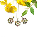 Multi Tourmaline Pendants in Silver