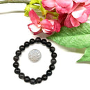 Black Obsidian Round Bead Bracelet