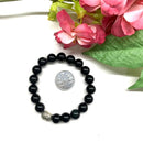Black Obsidian Round Bead Bracelet