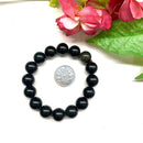 Black Obsidian Round Bead Bracelet