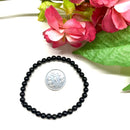 Black Obsidian Round Bead Bracelet