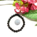 Black Obsidian Round Bead Bracelet