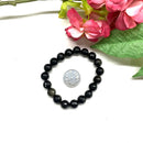 Black Obsidian Round Bead Bracelet
