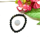Black Obsidian Round Bead Bracelet