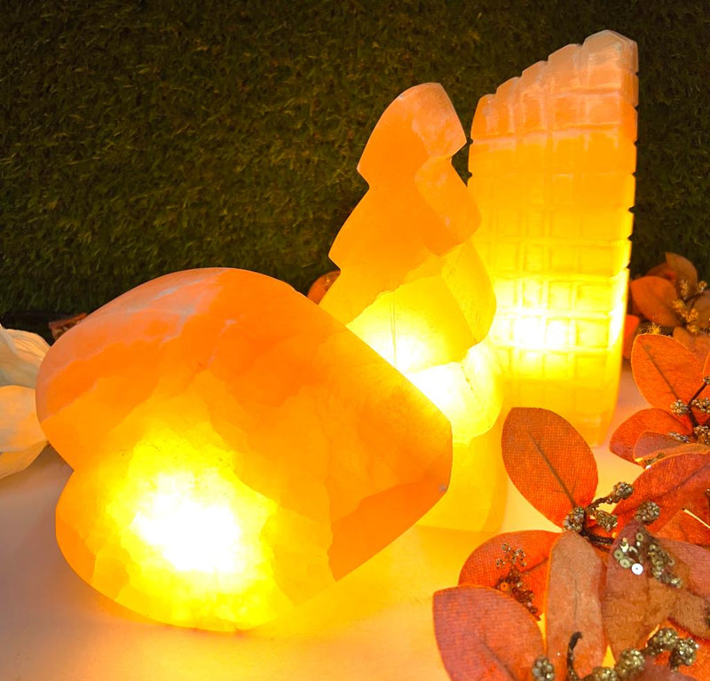 Orange Selenite Lamps (Warmth, Joy & Protection)