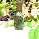 Prehnite Towers Free form with Point & 2 Sides Polished