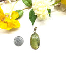 Prehnite  Pendant in Silver