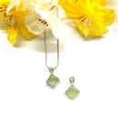 Prehnite Small Pendant in Silver