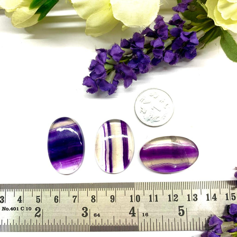 Purple Banded Fluorite Cabochon (Clear Mental Fog)