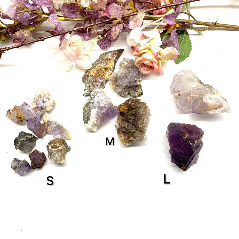 Purple Fluorite Clusters from Morocco