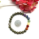 Pyrite with Seven Chakra Bracelet