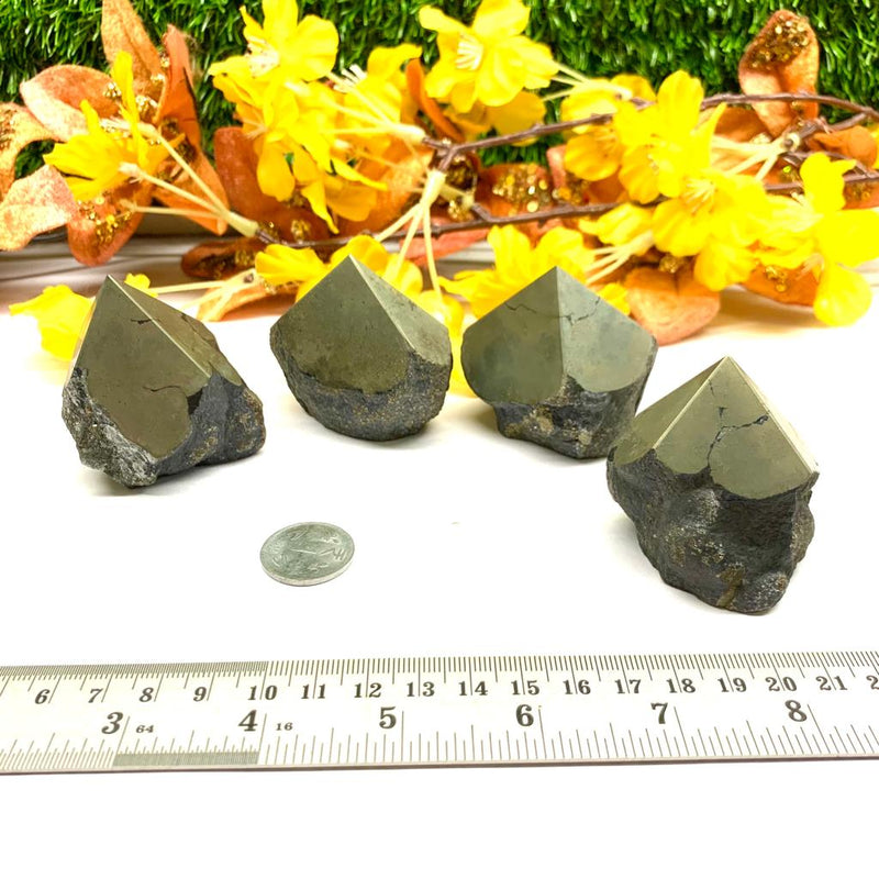 Pyrite Free Forms with Polished Points (Wealth & Fame)