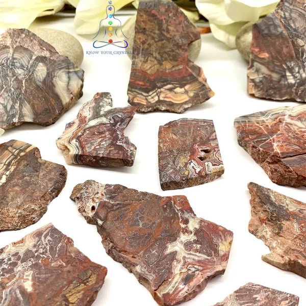 Red Crazy Lace Agate Slice (Happiness & Positivity)