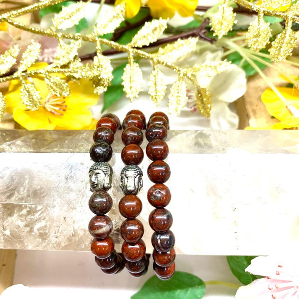 Red Imperial Jasper 8mm Round bead Bracelet