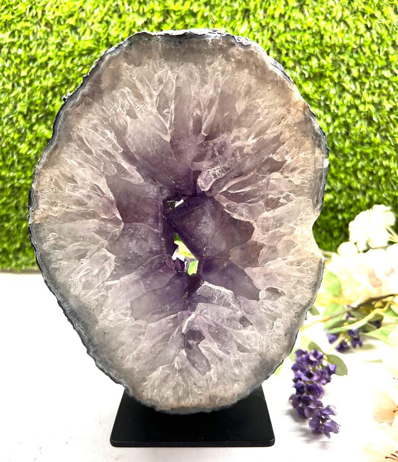 Amethyst Portals for Reflection from Brazil on revolving stands