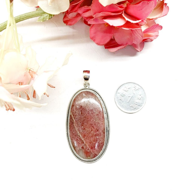 Rhodonite Premium Collection Pendants in Silver (Love and Compassion)
