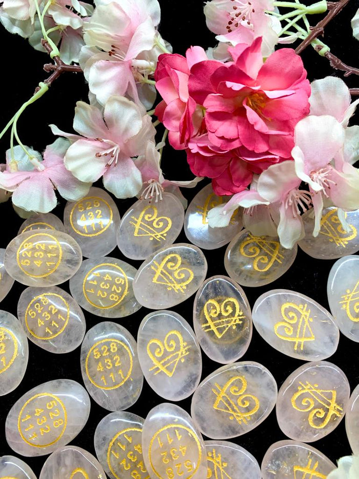 Buy Online Grabovi Numbers & Zibu Symbol on Rose Quartz
