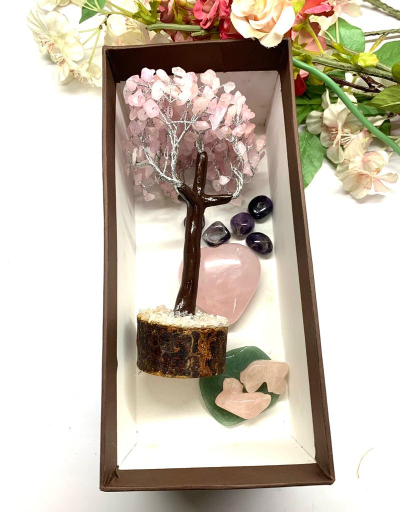 Rose Quartz Tree of Love Gift Box
