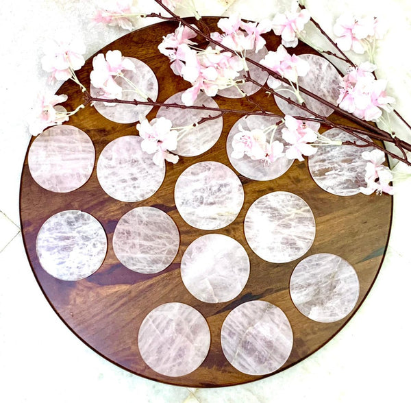 #Style_rose quartz (round coasters) (1 pc)