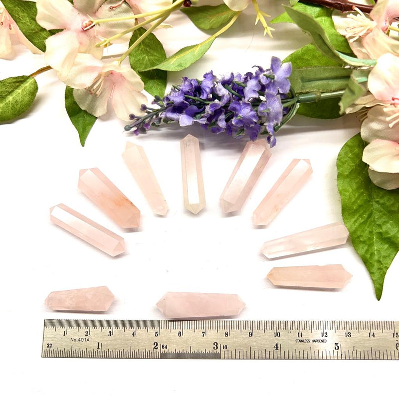 Shop Rose Quartz Double Terminated Pointers at Talk to Crystals