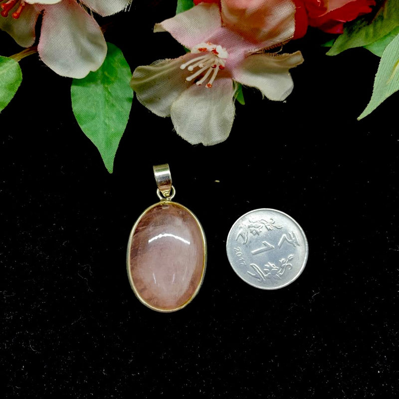 Rose Quartz Pendants in Silver (Love, Romance, Relationships)