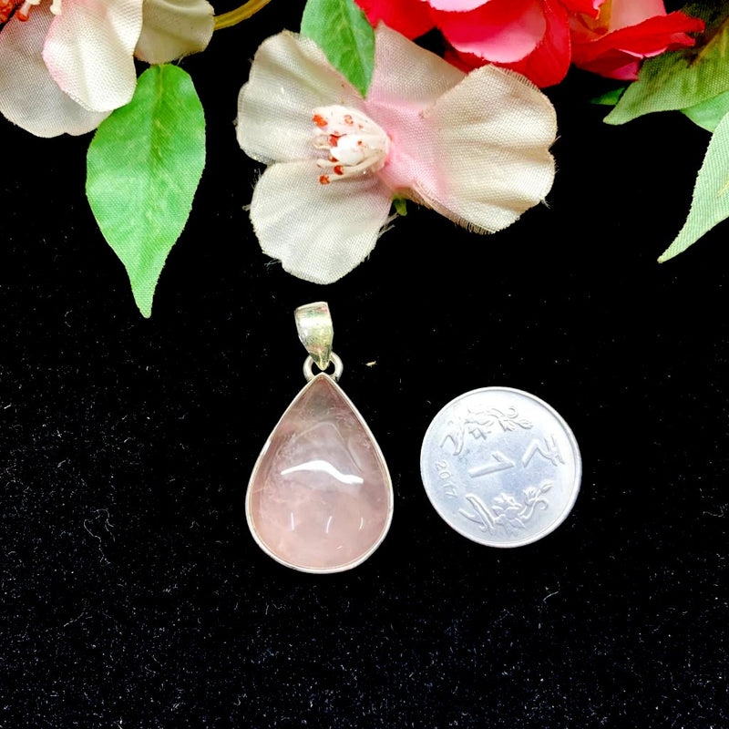 Rose Quartz Pendants in Silver (Love, Romance, Relationships)