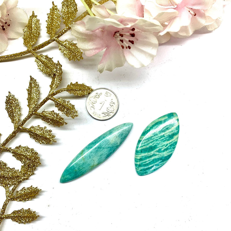 Russian Amazonite Cabochons (Hope and Courage)