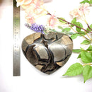 Large Septarian Hearts with Black Calcite Druzy (Grounded Communication)