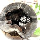 Septarian Druzy Sphere with Black Calcite (Deal with Change)