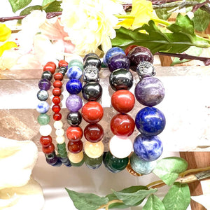 Seven Chakra Stones Bracelet  (Grounding and Balance)
