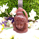 Shiva Head in Strawberry Quartz
