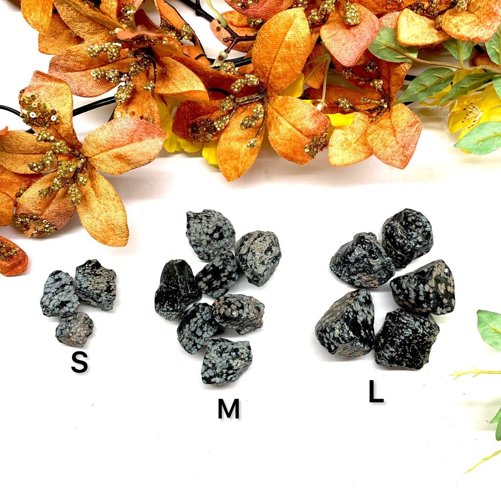 Snowflake Obsidian Rough to Release Energy Blocks buy crystals online