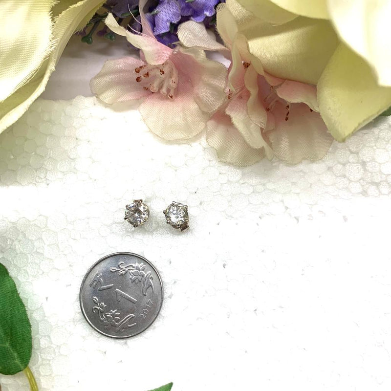 Clear Quartz Earrings in Silver