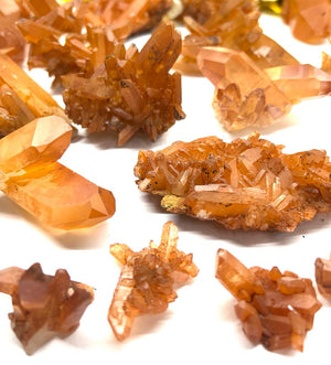Tangerine Quartz Clusters