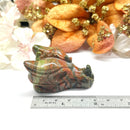 Dragon Head in Unakite (Symbol of emotional stability)