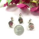 Watermelon Tourmaline Pendant in Silver