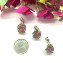 Watermelon Tourmaline Pendant in Silver