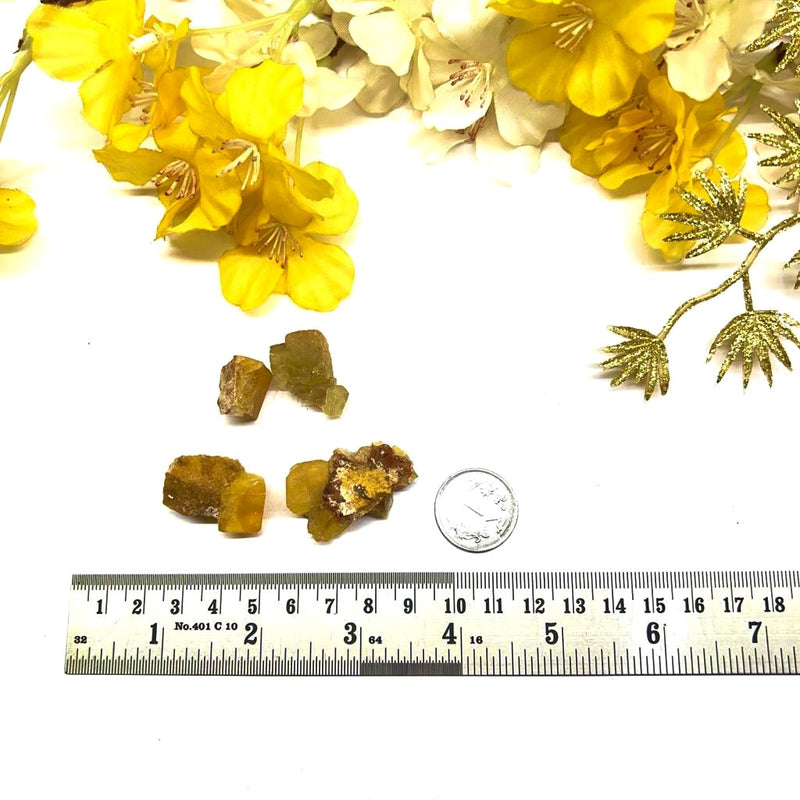 Yellow Fluorite Clusters from Morocco